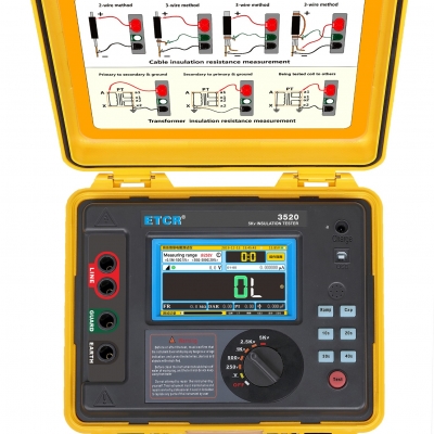 Musktool-ETCR3520-5KV,10TΩ,7mA High Performance High voltage Insulation Resistance Tester,megger,megaohmmeter33-Xtester.cn