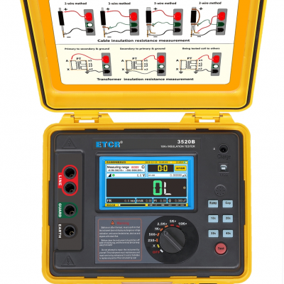 Musktool-ETCR3520B-10KV/20TΩ/7mA High voltage Insulation Resistance Tester,megger,megaohmmeter