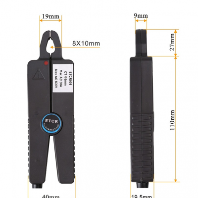 Musktool-ETCR008 0.00mA～30A AC,φ8mm Needle-nose pliers current sensor,current clamp-Musktool.com