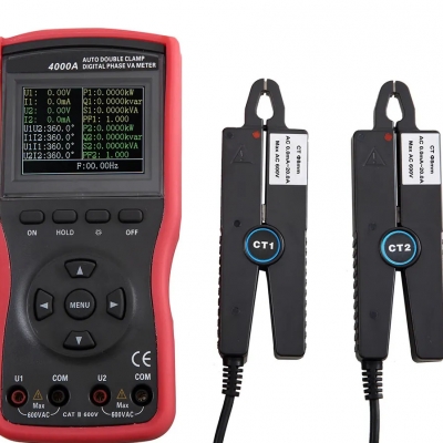 Musktool-ETCR4000A Intelligent Double Clamp Digital Phase Voltmeter Phase Volt-Ampere Meter