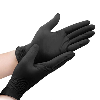 Musktool-9 inch 5.0g Black Examination Nitrile Gloves