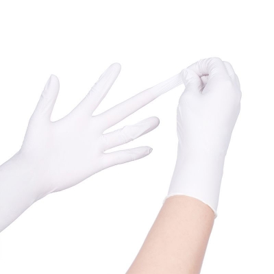 Musktool-9 inch 4.5g White Cleanroom Nitrile Gloves