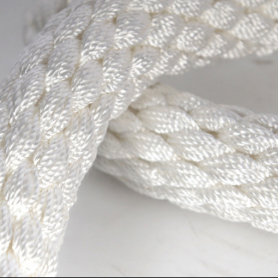 Musktool-Ring nylon lanyard Hand braided industrial lifting slings Spliceless white soft lanyard  Nylon Rope