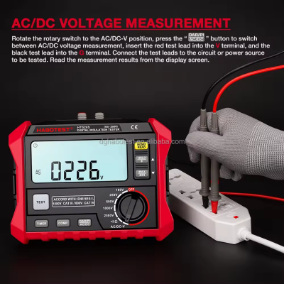 Xtester HT5205 Digital Insulation Meter 2500V and 200G OHMS Resistance Tester For Motor Testing Megohmeter