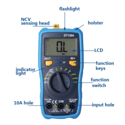 Xtester-DT136A,DT136B,DT136C,DT136D True RMS Digital Smart Multimeter