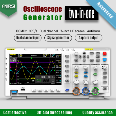 Xtester-Portable Digital Storage FNIRSI-1014D Oscilloscope 2 in 1 Dual Channel Ana-log Bandwidth 1GSa/s Sampling Rate