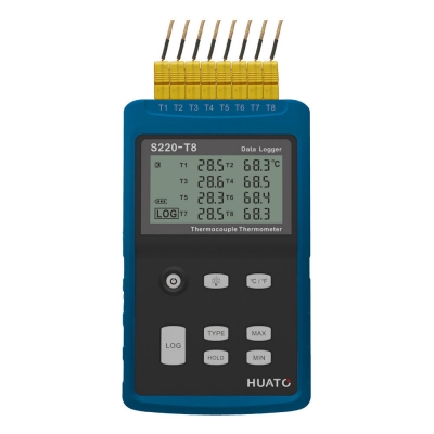 Xtester-Huato S220-T8 Multi 8 Channels thermocouple Temperature Data Logger