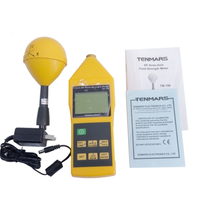 Xtester-Tenmars TM-196 3-Axis RF Field Strength Meter Frequency Electromagnetic Field Strength Tester EMF Meter Range 50mV/m to 11V/m