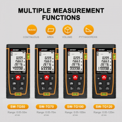 Musktool-SW-TG Series Laser Distance Meter 100 groups date memory