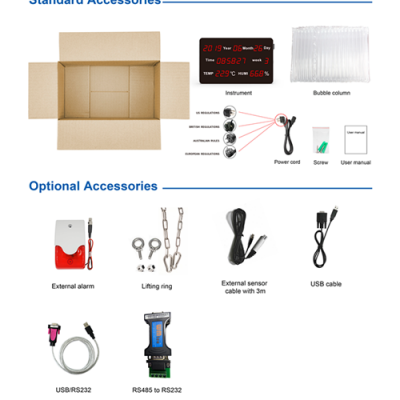 Musktool-HE250A Large led display long visual distance thermometer