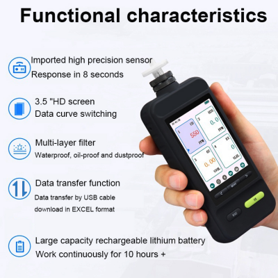 Musktool- SKZ1050E Portable Biogas Flue NO Gas Detector Measurement Instruments Gas Analyzer