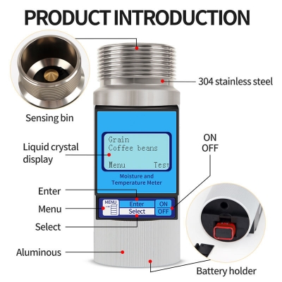 Musktool-SKZ111B-2 40 kinds grain moisture meter rapid handheld coffee beans moisture meter cocoa bean moisture meter