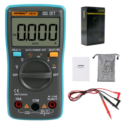 Xtester-AUTOOL DM200 LCD Multimeter Digital AC DC Autoranging Voltage Electronic Circuit Diagnostic Tool Repair Multi-Meter