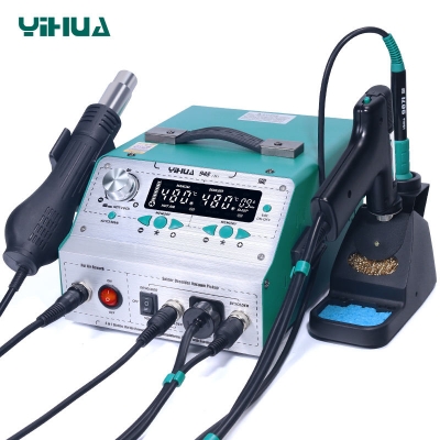 Musktool- 948-II 4 in 1 Desoldering Hot Air Gun Rework Soldering Iron Suction Tin Gun Pick Up Pen Desoldering Soldering Station