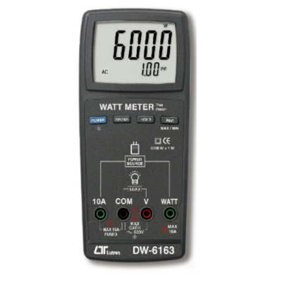 Musktool- DW-6163 Watt Meter Power Factor Measurement Data Hold and Record