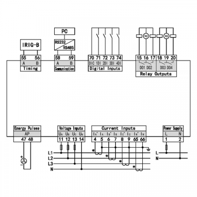 Musktool-EN50160 Report Multi-function Digital Power Meter Intelligent 3 Phase Meter Panel Instrument Class a Power Quality Analyzer