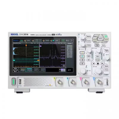 Musktoo-RIGOL Digital Oscilloscope DHO804 70MHz 4 Channel 12 Bit 1.25GSa/Sec 25MPts Depth Convenient 1,000,000 Wfms/s HD Touch Screen