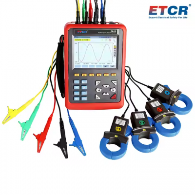 Musktool-ETCR5000 Comprehensive Analysis of Voltage Current Power and Electrical Power Quality Logger Energy Power Quality Analyzer