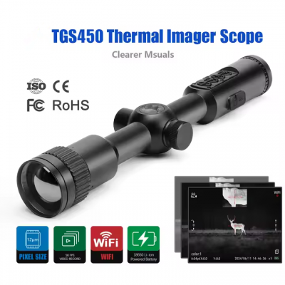 Musktool-TGS445-50mm Lens Thermal Imaging Scope for Hunting 384-288 Thermal Night Vision Scope Sight for Hunting with Video Rec PIP WiFi
