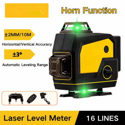 Musktool-DW080-Dewalt Bluetooth Audio 16 Lines 360° Laser Level Meter Green Laser Automatic Self-Leveling Tool Horn Function for DIY Grading