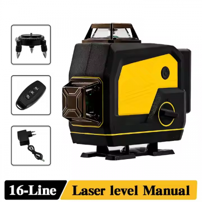 Musktool-DW080-Dewalt Bluetooth Audio 16 Lines 360° Laser Level Meter Green Laser Automatic Self-Leveling Tool Horn Function for DIY Grading
