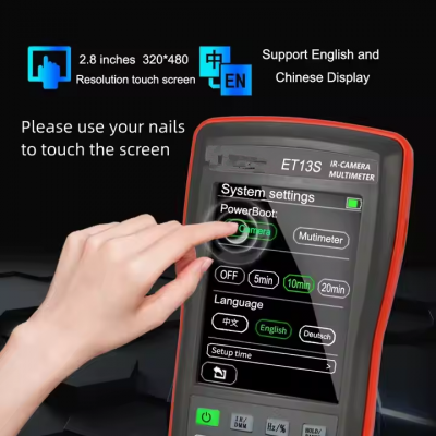 Musktool-ET13S 192-192 Thermal Imager Camera 9999 Counts Digital Multimeter 2 in 1 IR Camera for Automobile Pipe Heating Inspect