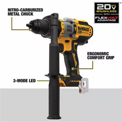 Musktool-DCD999 1/2in Brushless Cordless Hammer Drill Driver Kit 20V Tools Hammer Impact Drill 2000RPM 126NM Variable Motor