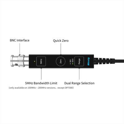 Musktool-DP700 DP Series Oscilloscope High Voltage Differential Probe DP700/DP1500/DP3000 Kit 100MHZ 100X/1000X Updated Version