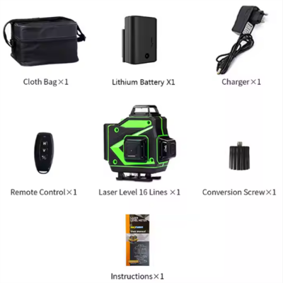 Musktool-4D16 Professional Self-Leveling Green Laser Level 360 De