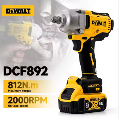 Musktool-DCF892 Electric Cordless 1/2\" Brushless Impact Wrench Compact Three-Speed Pneumatic Cannon Industrial Power Wrenches