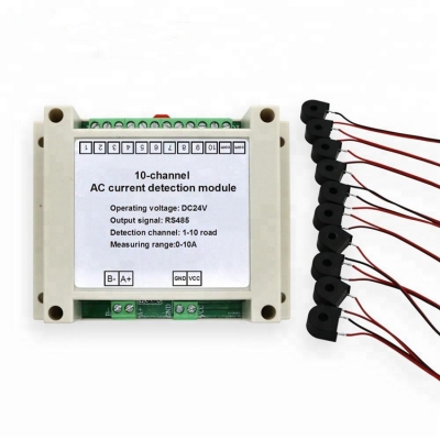 Musktool-RS485 Output Acquisition Module Range Detection 10 multi Channel AC 5A 50A 10A 20A sensor Current Transmitter