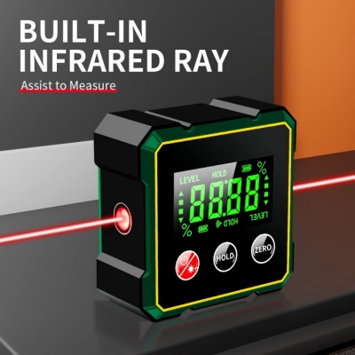 Musktool- JC-100-4 Multifunction Measurable Angles and Slopes, Digital Level, Box Angle Detector, Slope Gauge, Cube Protractor, Inclinometer, Inclination Ruler