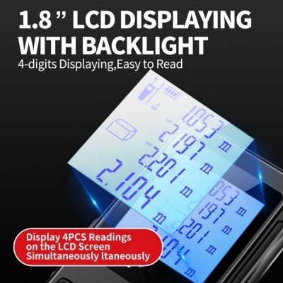 Musktool- DC1-120 Digital Laser Infrared Rangefinder with 1.8 Inch LCD Display for Distance Area Volume and Pythagorean