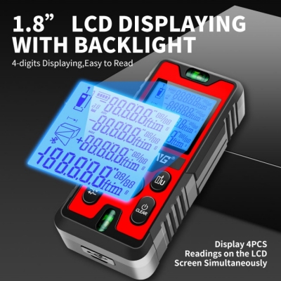 Musktool- LD2-120 0.16ft ~ 394ft Digital Laser Infrared Distance Meter, Rechargeable Range Finder