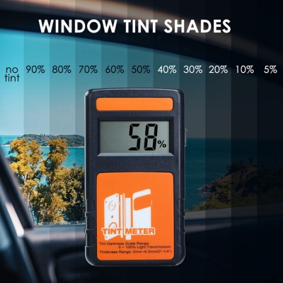 Musktool-New Digital Window Tint Meter 0-100% Light Transmission Transmittance Tester 4000 Continuous Measurement for Car Window Vehicle