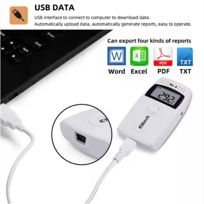 Musktool-RC-4 Digital USB Temperature Data Logger Built-in NTC Sensor High Precision Thermometer Data Logger