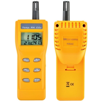 Musktool-Indoor Air Quality 9999ppm Digital Carbon Dioxide Temperature Humidity NDIR Sensor IAQ CO2 Monitor WB DP Tester CO2 Meter