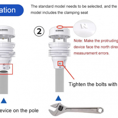 Musktool-RS-CFSFX---2H-EX Low Price Ultrasonic Anemometer Weather Station Ultrasonic Wind Speed Direction Sensor