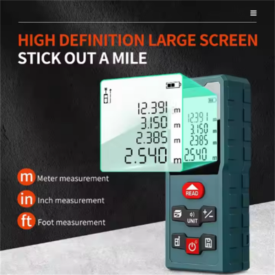Musktool-KL03 100m Laser Rangefinder Digital Mini Range Finder Laser Tape Distance Ruler Sensor Distance Meter