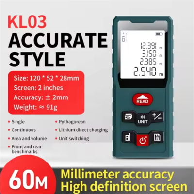 Musktool-KL03-60m-New Portable 60M Direct Sale Factory Price Measuring Handheld Laser Meter Digital Laser Distance