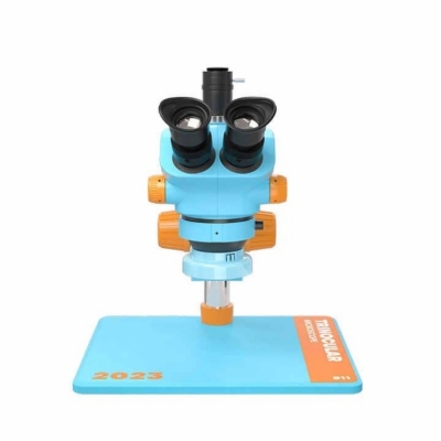 Musktool- RL-M5T-B11 Trinocular Stereo Microscope a+ RL-033D Light Source + 0.5ctv Adapter + MC1 4k HD Camera for Cell Phone Printed Circuit Board Repairs
