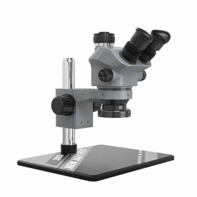Musktool- RL-M5T Pro-B11 Trinocular Stereo Microscope a+ RL-033D Light Source + 0.5ctv Adapter + MC1 4k HD Camera for Cell Phone Printed Circuit Board Repairs