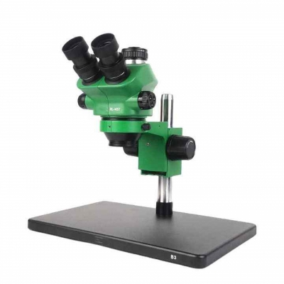 Musktool- RL-M5T-B3 Trinocular Stereo Microscope + RL-033D Light Source + 0.5ctv Adapter + MC1 4k HD Camera for Cell Phone Printed Circuit Board Repairs