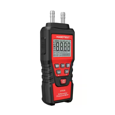 Musktool-HABOTEST HT636 Digital Pressure Gauge Manometer Air Pressure Meter Differential Pressure Gauge Air Precision Kit Detector Meter