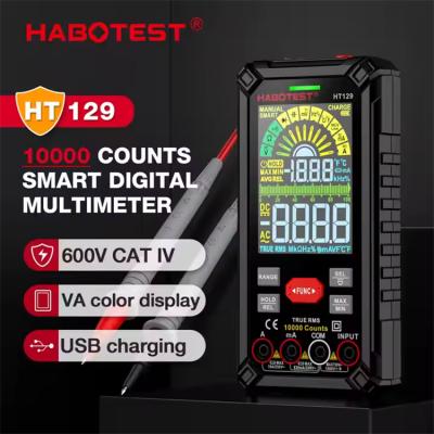 Musktool-Good Price China Top 10 Electrical Smart Rechargeable 10000 Counts Digital Multimeter Tester Habotest Multi Meter Tools HT129