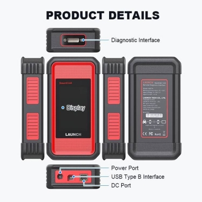 Musktool-For LAUNCH X431 SmartLink C Plastic Code Reader Heavy-Duty Diesel Truck Diagnostic Tool with 1-Year Warranty Update From HD3