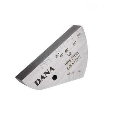Musktool-DANA IIW2(V2) Standard Ultrasonic Calibration Block Test Block Optional Thickness 12.5/20/25mm Carbon Steel Hole Dia 1.5/5mm