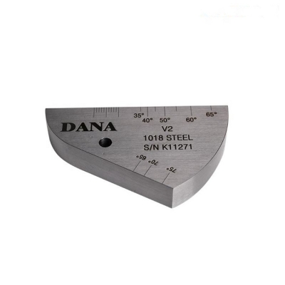 Musktool-DANA IIW2(V2) Standard Ultrasonic Calibration Block Test Block Optional Thickness 12.5/20/25mm Carbon Steel Hole Dia 1.5/5mm